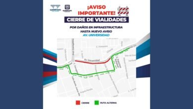 Cierre en Av. Universidad