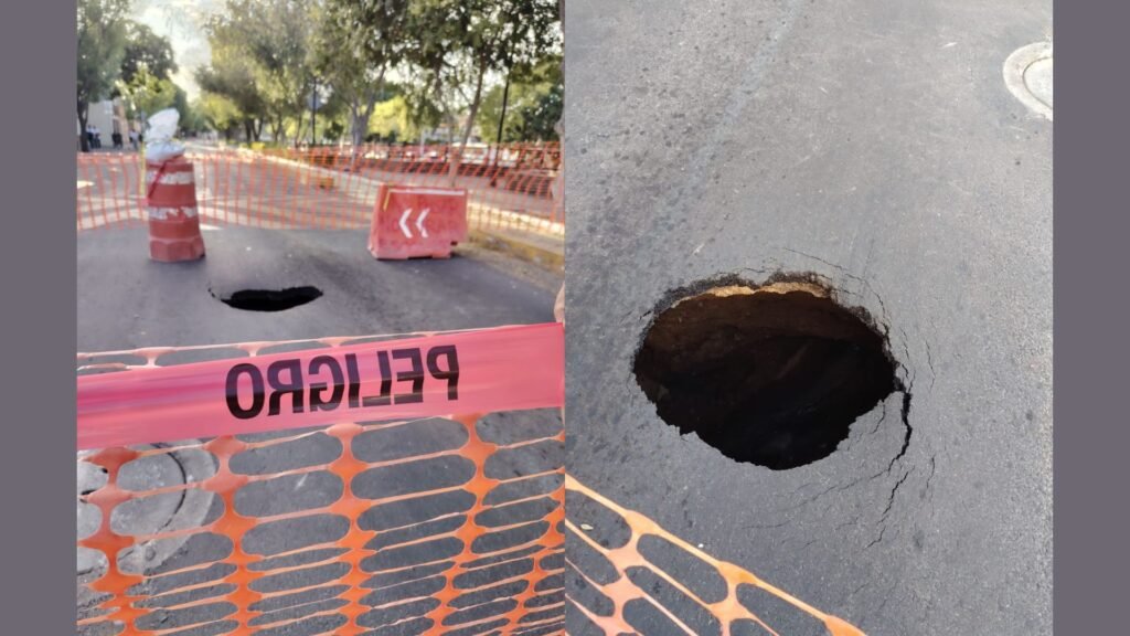 Socavón en Av. Universidad