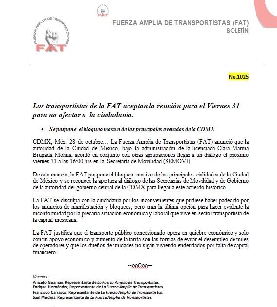 Cancelan megabloqueo