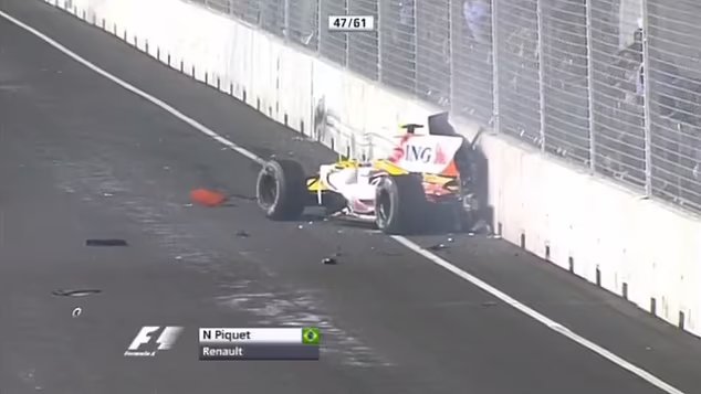 Accidente conocido como "Crash Gate" de Nelson Piquet Jr.