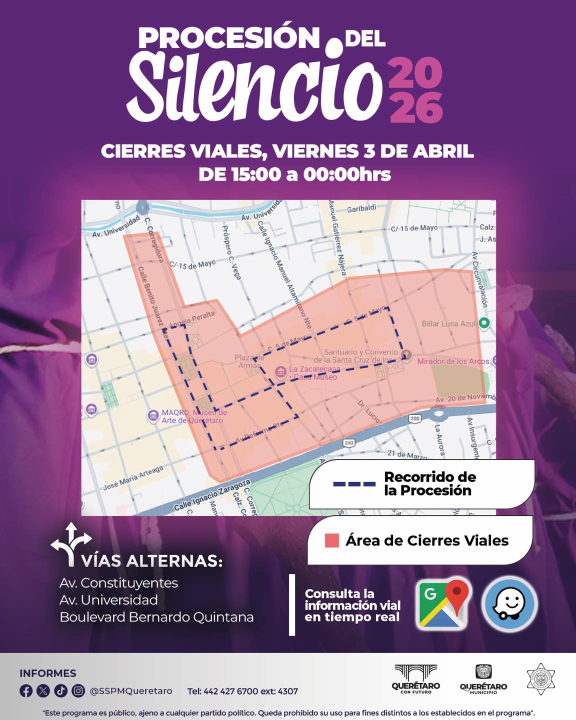 Anuncian cierres viales en el Centro Histórico de Querétaro por la ...